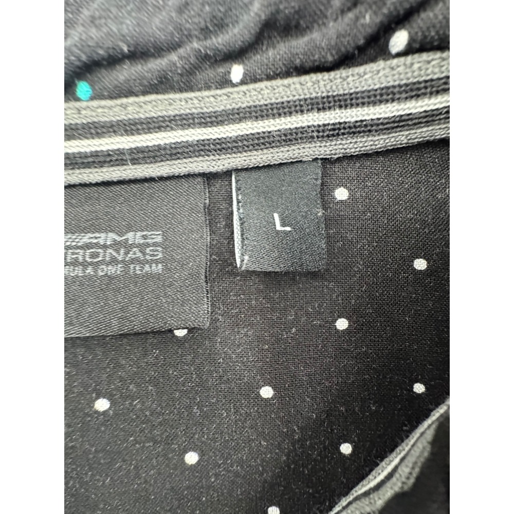 Mercedes AMG Petronas F1 Shirt L Black Polka Dot S Sleeve Racing Motorsport Gear - Picture 3 of 16